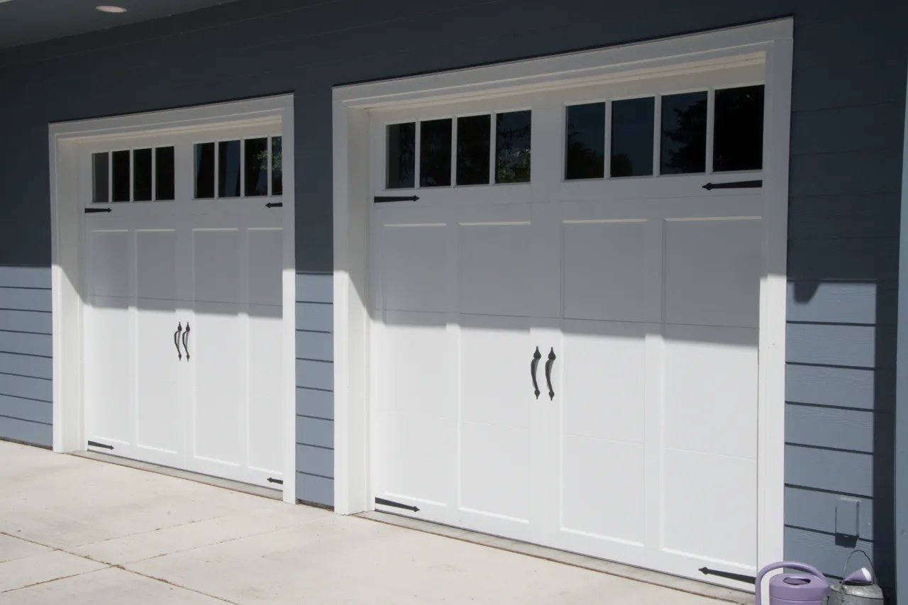 Residential garage doors, showing an example of garage door styles